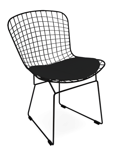 Black best sale bertoia chair