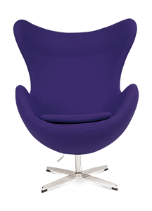 Purple best sale egg chair