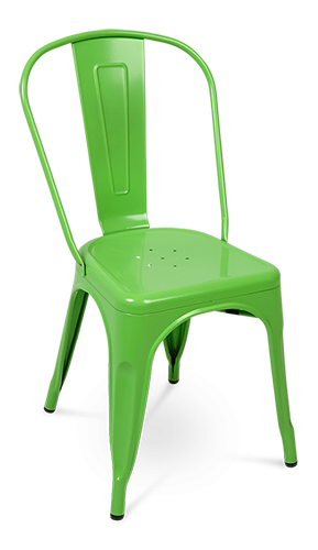 green tolix chair