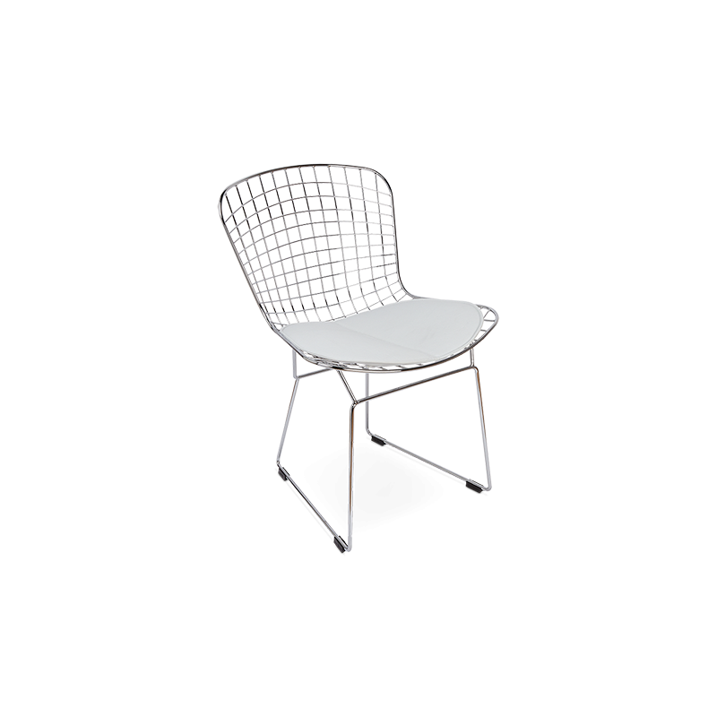 White wire deals chair