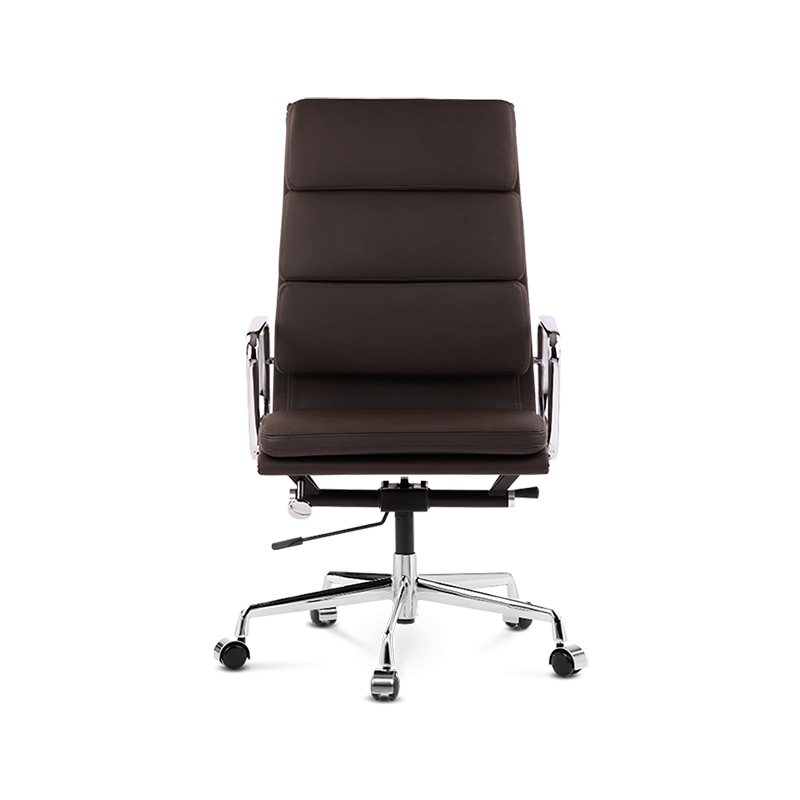 Eames EA219 Office Chair Replica In Dark Brown Leather Pash Classics   Designer 219 Office Chair Leather Dark Brown F 