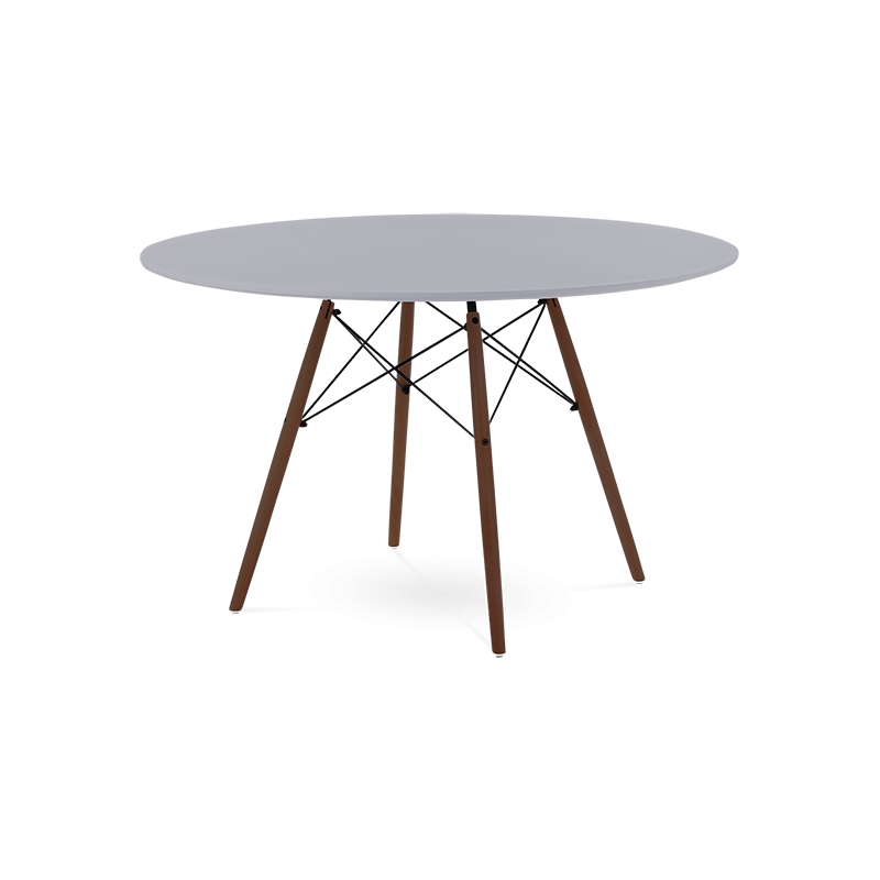 Eames Eiffel 120cm Dining Table Replica in Grey & Walnut Legs | Pash ...