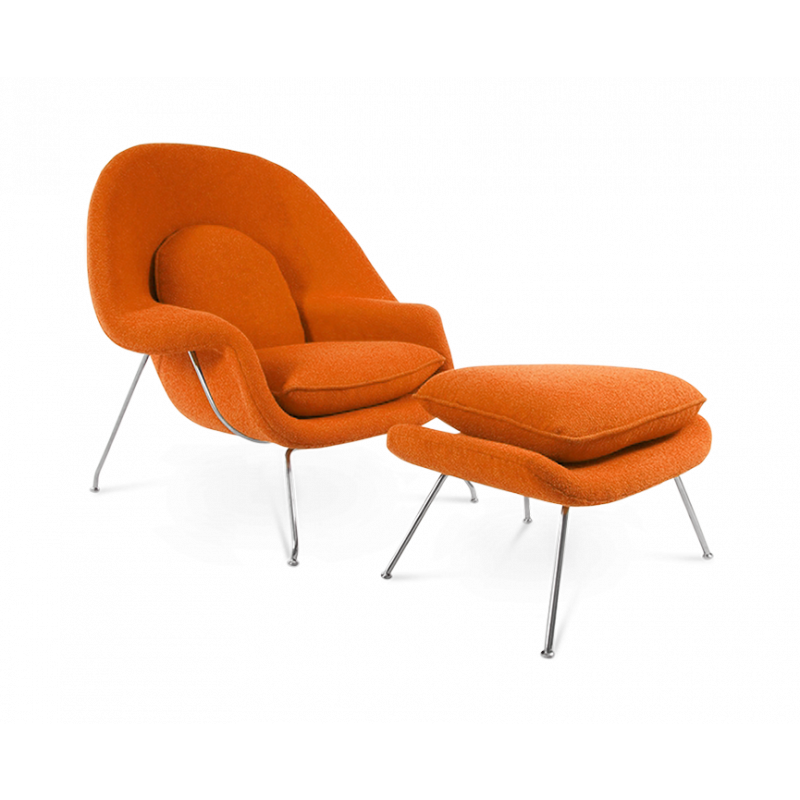 Orange discount womb chair