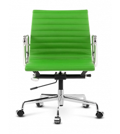 Designer Management Low Back Office Chair - Green Leather front