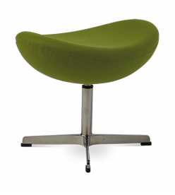 Arne Jacobsen Egg Ottoman in Olive Green Cashmere - front angle