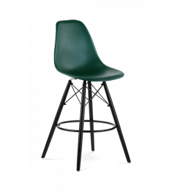 Eames Eiffel Bar Stool Replica - Forest Green & Black Legs