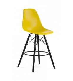 Eames Eiffel Bar Stool Replica - Mustard & Black Legs 