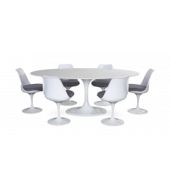 Saarinen Tulip Table & Chair Set - 170cm Table & 6 Side Chairs